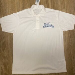 Lacoste Classic White Polo with Blue Logo
